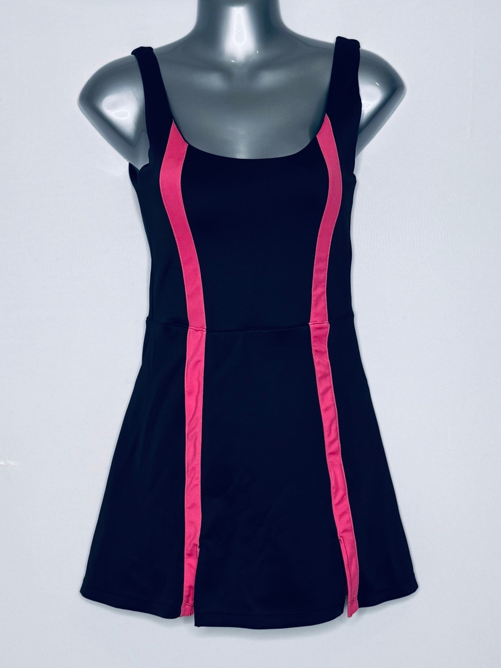 Beach Riot Black Athletic Skort with Pink Contrast Panels